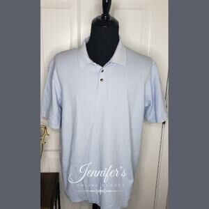 3/$25 Eddie Bauer Men's Light Blue Polo Shirt Size XL Tall